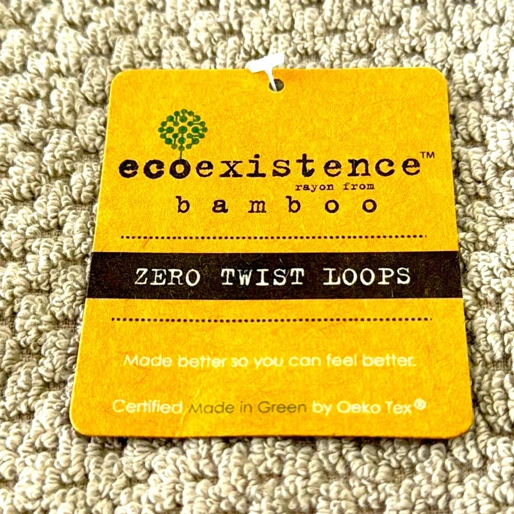 2pc ECOEXISTENCE Bamboo Zero Twist Loops Bath Sheet Towel Set - Dove21